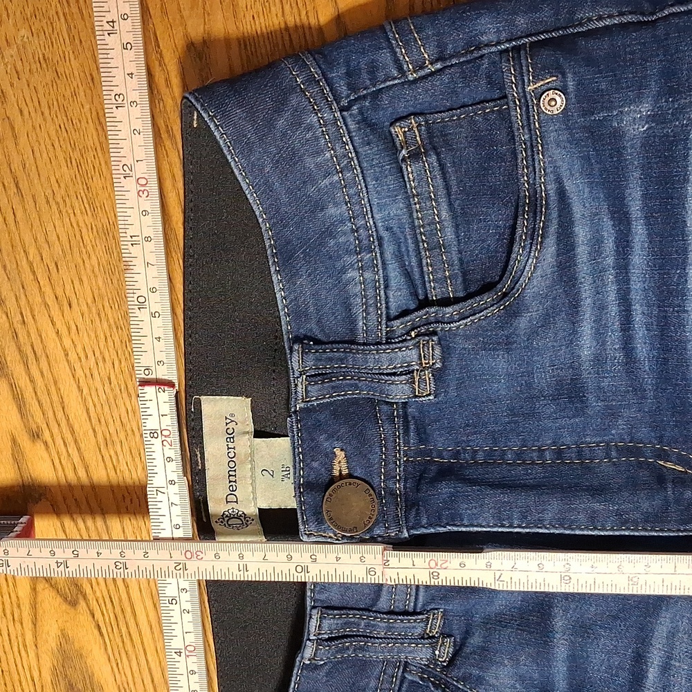 DEMOCRACY Jeans Womens 2 BLUE Preowned Denim AB TECHNOLOGY Used - Picture 4 of 6